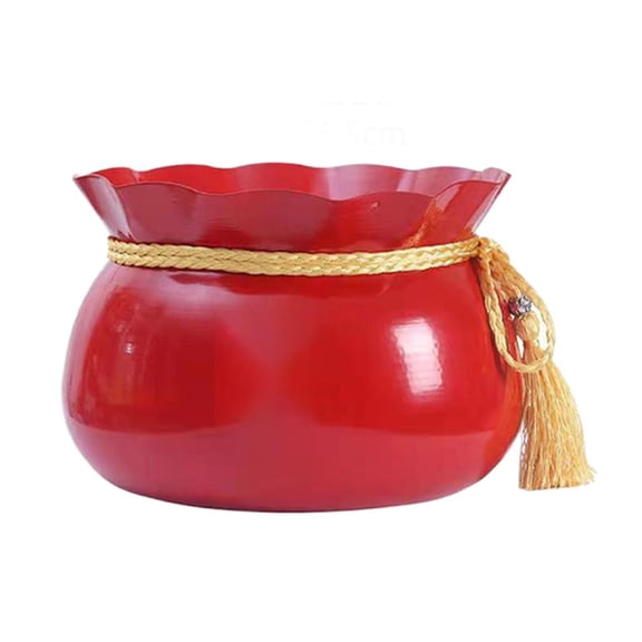 Axioma Flower Pots Round Garden Planters Containers Box Flowerpot for Home Decor Indoor Red