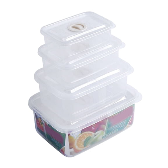 Axioma Food Storage Container Refrigerator Organizer Box Rectangle Transparent