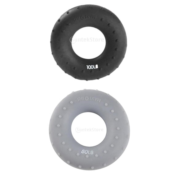 Axioma Forearm Wrist Finger Exerciser handheld grip Silicone Ring Gripper 100LB & 80LBS