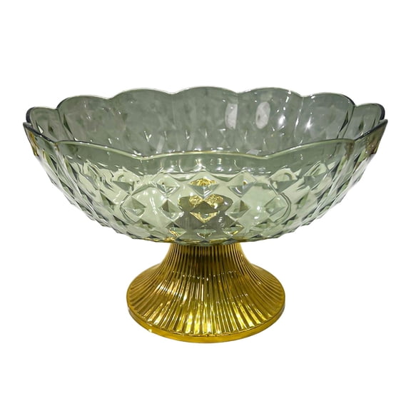 Axioma Fruit Plate Kitchen Relish Tray Round Serving Tray Bathroom Vanity Organizer for Green Gold Feet