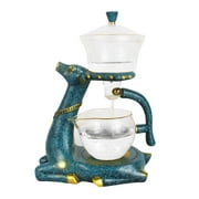 Axioma Glass 350ml Teapot Tea Cup Set Infuser Magnetic Water Tea Dripping Cup Bowl Kungfu Glass Tea Set Semi Automatic Glass Teapot Fragrant oolong Tea Maker