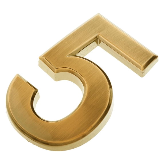 Axioma Golden Self- Door Number Sign Plaque Office Building Sticky Numeric Digit Plate Number 5