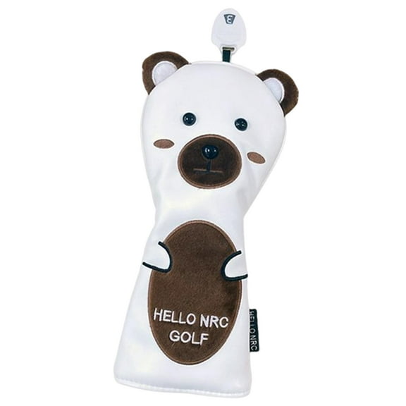 Axioma Golf Club Head Cover PU Leather Cute Bear Driver Hybrid Fairway FW