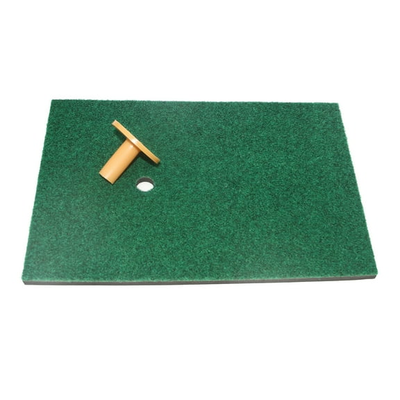 Axioma Golf Practice Mat Pad Backyard Driving Range Golf Hitting Chipping Mat Nylon Grass Tee Holder Turf Training Aids Equipment 3x2cm