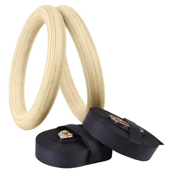 Axioma Gymnastics Rings Adjustable with Buckle 14.76ft Long Straps for Gym Workout 32mm 32mm 25mm with scale