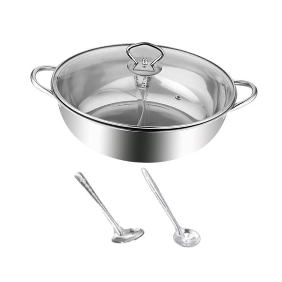 Axioma Hot Pot with Divider Hot Pot Cookware Mandarin Duck Pot Tabletop Pot Transparent 36cm
