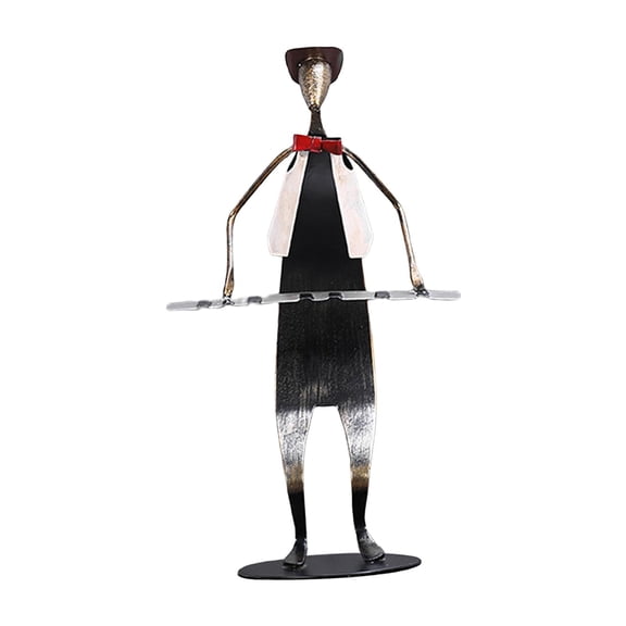 Axioma Iron Music Man Statue Model Desktop Ornament Musical Instrument Figurine Artwork Piano Player