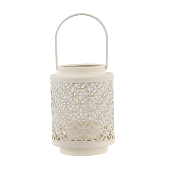 Axioma Iron Votive Tealight Candle Holder Table Decor Elegant Decorative Exquisite Hanging Birdcage Lantern for Hotel Valentine'S Day Holiday Patio , White