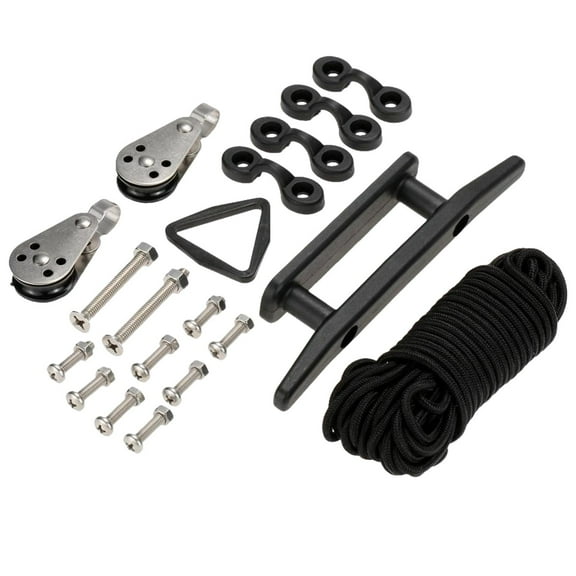 Axioma Kayak Boat Anchor Trolley W/ Screws and Nuts Nylon Rope Stainless Steel Hardware