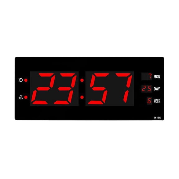 Axioma Large Display 13" Digital LED Wall Clock Wall Mountable Desk & Wall Calendar Day Timer with Calendar for Home Decor School Gym