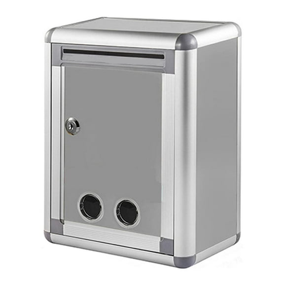 Axioma Lockable Wall Mounted Mailbox with Key Lock, Durable Anti-Rust Vertical Mailbox, Style B