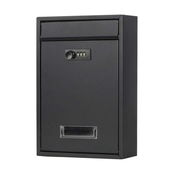 Axioma Locking Mailbox Wall Mount, Lockable Drop Box Rust Rainproof for Townhouse House