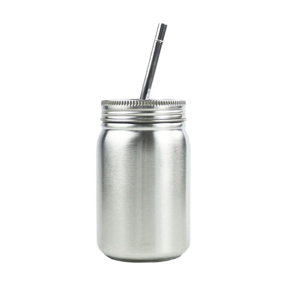 Axioma Mason Jar Mug with Lids Straw Drinking Cup Tumbler Travel Mugs 700ml Single Wall