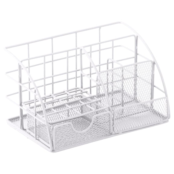 Axioma Mesh Iron Desk Organizer Multi-use Stationery Desktop Storage Holder White