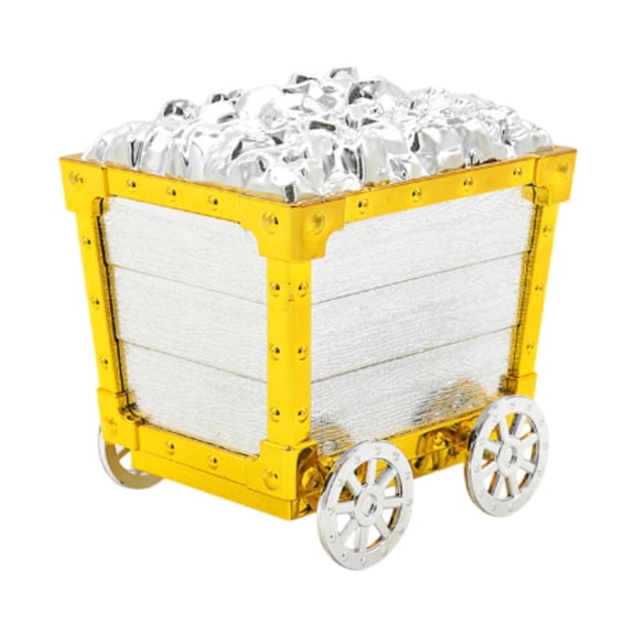 Axioma Mine Cart Ornament Desktop Decoration Gift Collection Home Decor Photo Props for Gold Silver