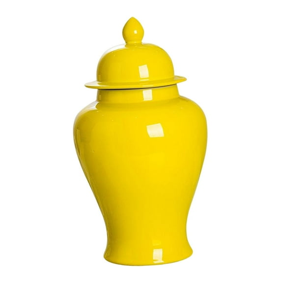 Axioma Modern Ceramic Jar, Flower Pot Flower Pot Container Vase Centerpiece Temple Vase Yellow