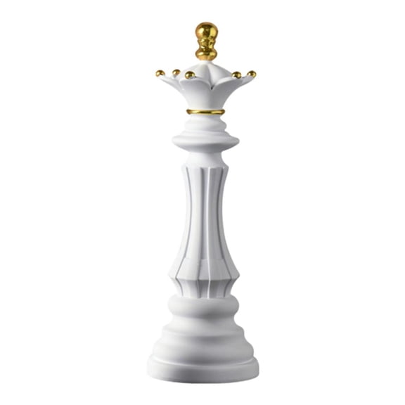 Axioma Modern Resin Art Chess Pieces Board Games Sculpture Decorative Ornament Figurine White Queen