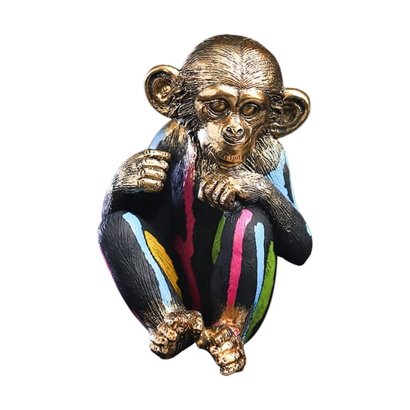 Axioma Monkey Statue Animal Figurine Sculpture for Room Car Decor StyleB
