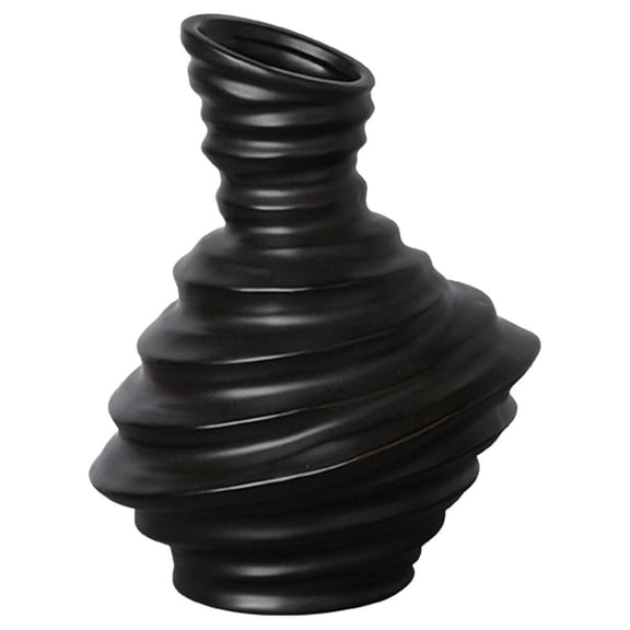 Axioma Nordic Style Ceramic Vase Decorative Flower Vases Art for Home Decoration Craft Black S