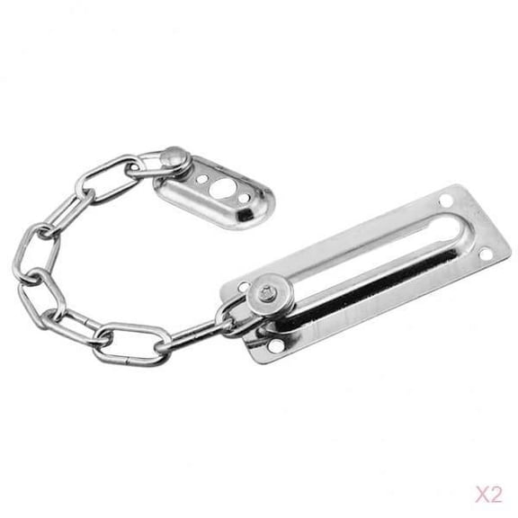 Axioma Pack 2Pcs Anti-theft Stainless Steel Home Window Door Security Chain Bolt Guard
