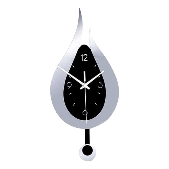Axioma Pendulum Kitchen Wall Clocks Battery Operated Decorative Silver