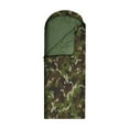 thumbnail image 1 of Axioma Portable Single Envelope Sleeping Bag with Zip Compact Warm Polyester Comfortable Green for Camping Hiking Winter Adult Indoor Backpacking, 1 of 7