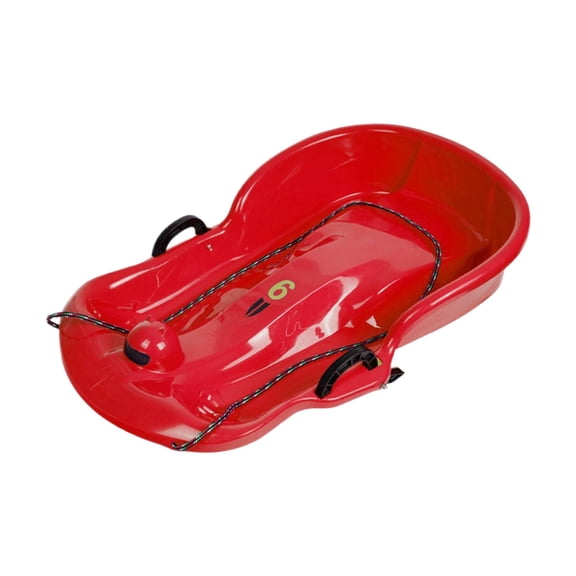 Axioma Portable Winter Snow Sled Sledding Sleigh Toboggan Kids Sledge for Yard Backyard Red