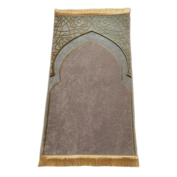 Axioma Prayer Rug Decoration Exquisite Polyester Nonslip for Eid Travel Meditation Brown
