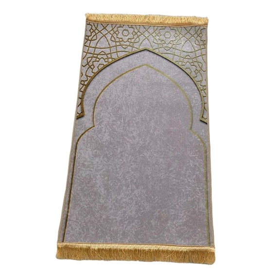 Axioma Prayer Rug Decoration Exquisite Polyester Nonslip for Eid Travel Meditation Grey