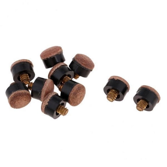 Axioma Professional 10 Pieces Billiards Cue Stick Tips Bundle - Easy Screw-on Installation 4 Pcs