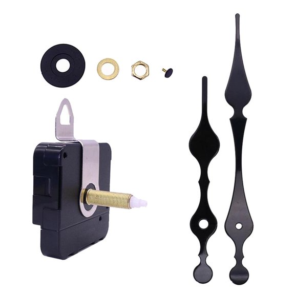 Axioma Quartz Clock Movement Mechanism Kit Hands Wall Repair Tool Parts Silent Kit Set DIY Black Pointer
