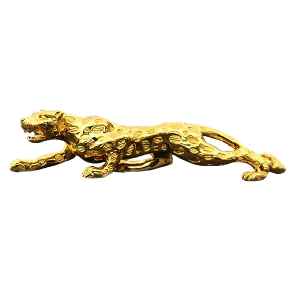 Axioma Resin Cheetah Figurine Art Crafts Sculpture for Shelf Home Office Decor Ornament Gold S