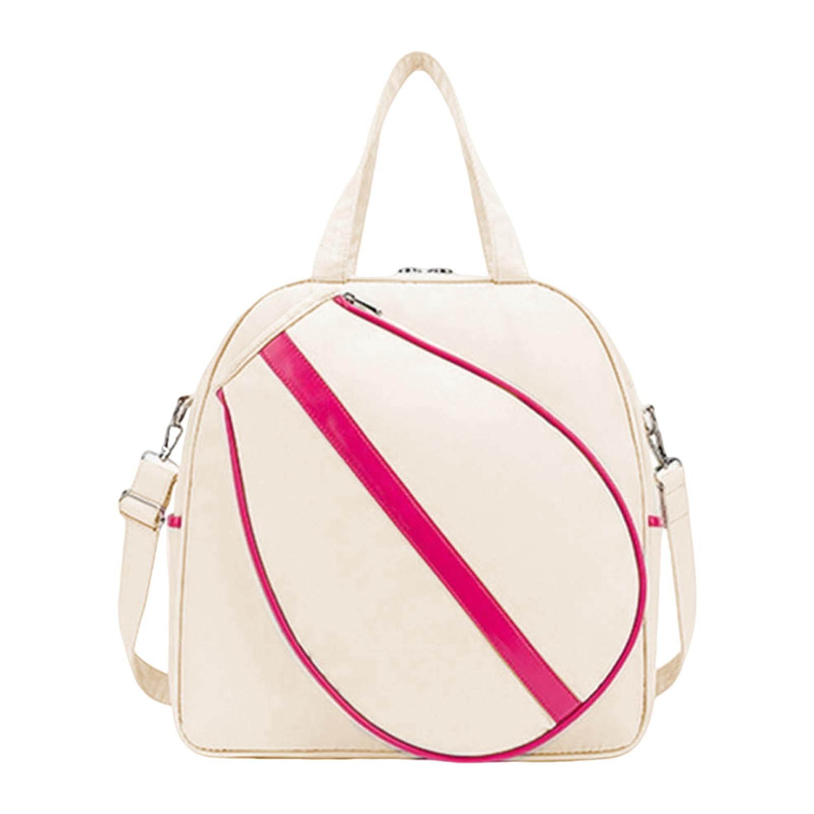 Axioma Round Tennis Bag Dry Wet Separation Racket Tote Detachable Shoulder Strap White