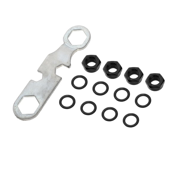 Axioma Skateboard Truck Rebuild Kit Washers M8 Nuts and Wrench Tool Black
