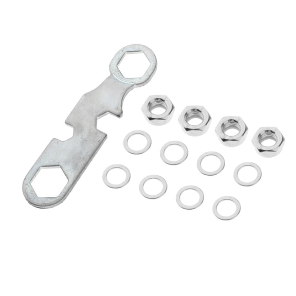 Axioma Skateboard Truck Rebuild Kit Washers M8 Nuts and Wrench Tool Silver