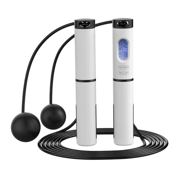 Axioma Skipping Rope with Calorie /Lap Counter, Jump Rope with Digital Counting, Timer for Indoor Outdoor Exercise, Training, Boxing with Storage Bag A Black