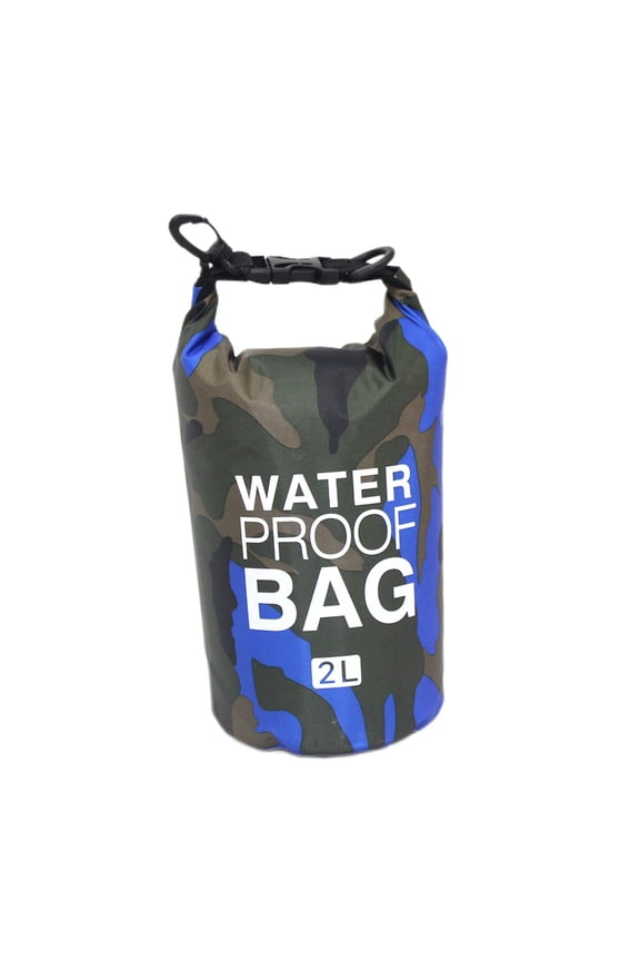Small Waterproof Heavy Duty Storage Sack Keeps Gear Dry Shoulder Bag Lightweight PVC 2L for Rafting Canoe Boating Kayaking Camping , Blue A-Blue