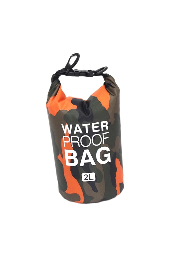 Small Waterproof Heavy Duty Storage Sack Keeps Gear Dry Shoulder Bag Lightweight PVC 2L for Rafting Canoe Boating Kayaking Camping , Orange A-Orange