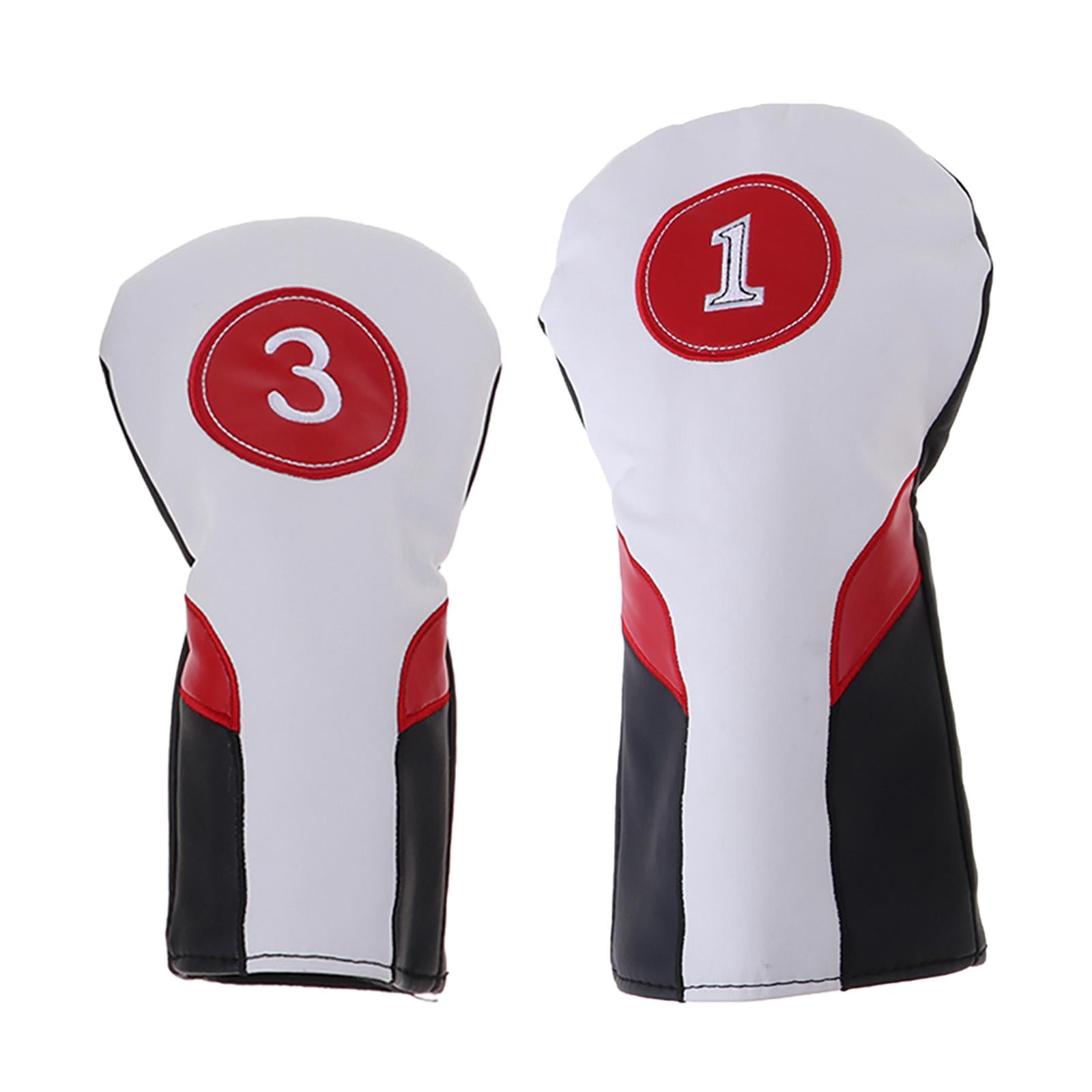 Axioma Sports Golf Club Headcover 460cc Driver Wood Head Cover No. 1 3(White 1+White )