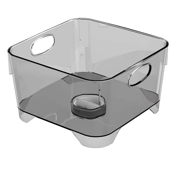 Axioma Storage Bins with Handle Stackable Kitchen Gadgets Vegetable Washing Basket Sink Clear Gray
