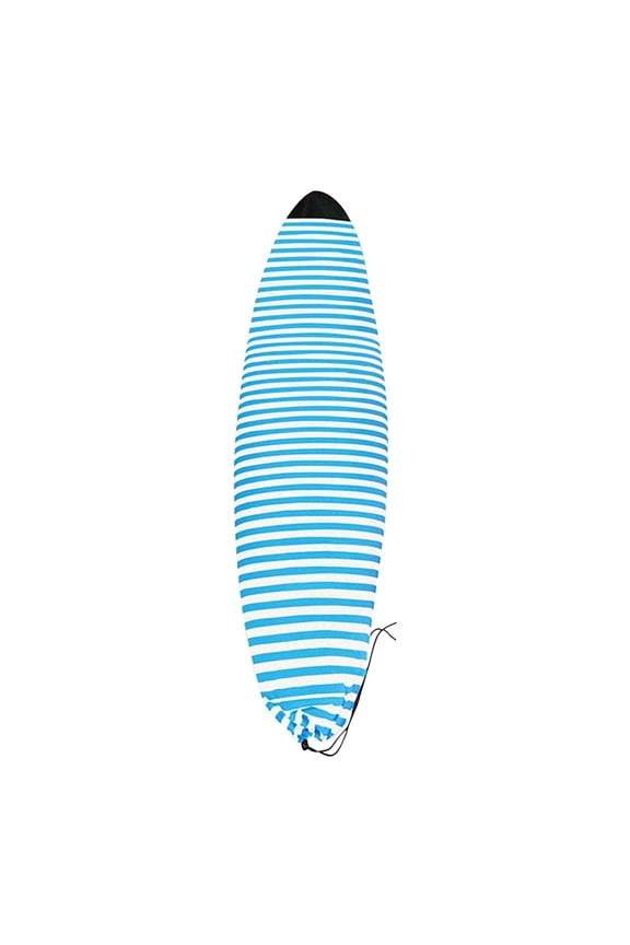 Striped Pattern Surfboard Sock Cover Carry Case Elastic Pouch Surf Board Storage 230cmx50cm Blue