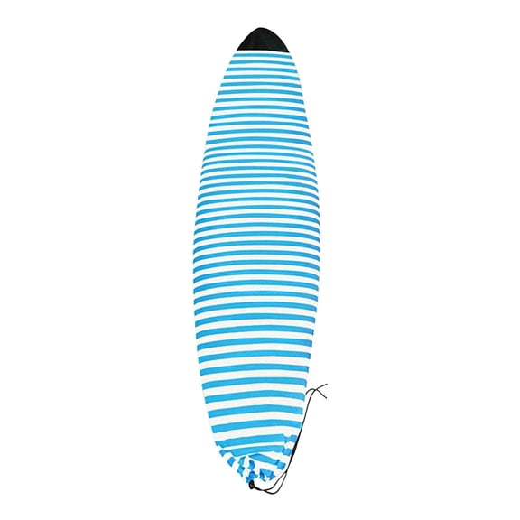Axioma Striped Pattern Surfboard Sock Cover Carry Case Elastic Pouch Surf Board Storage 230cmx50cm Blue