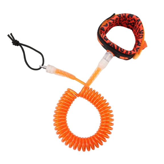 Axioma Surfboard Leash 10ft Portable Stretchy Lead TPU Paddle Board Ankle Strap for All Orange