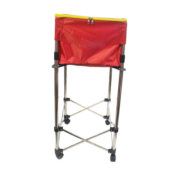 Axioma Tennis Ball Cart Holds 150 Tennis Balls Portable Lightweight Removable Cart with Red