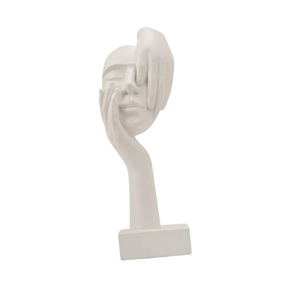 Axioma Thinker Statues Women Face Art Statue Modern Simple Creative Abstract Character White