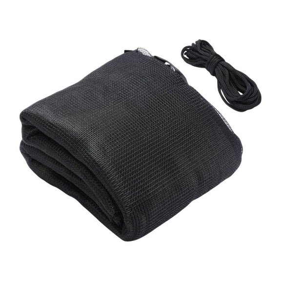 Axioma Trampoline Replacement Net Safety Enclosure Net Black with Adjustable Straps Space Saving Storage Protection Weather Resistant Mesh Guard , 10ft 6 poles