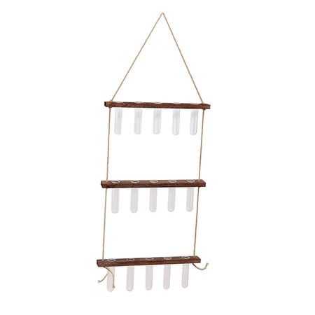 Axioma Wall Hanging Planter Terrarium with Wood Stand 15 Tubes 3 Layers 15 Tubes