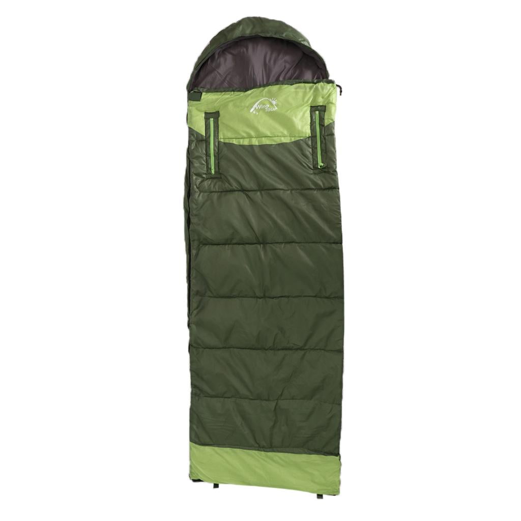 Axioma Waterproof Camping Warm Hollow Cotton Splicing Sleeping Bag Green Right Army Green Right