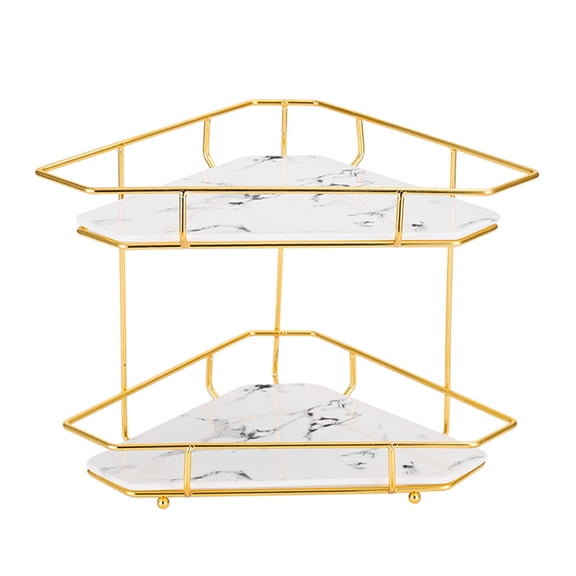 Axioma Waterproof Storage Rack Decoration with Ceramic Panel Shelves Jewelry Toiletries White