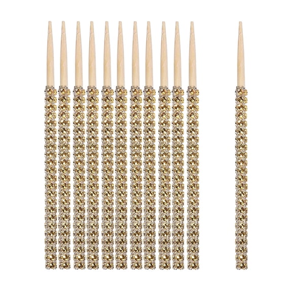 Axioma Wooden Candy Apple Sticks 6 inch Food Picks for Buffet Cocktail Candy Making gold